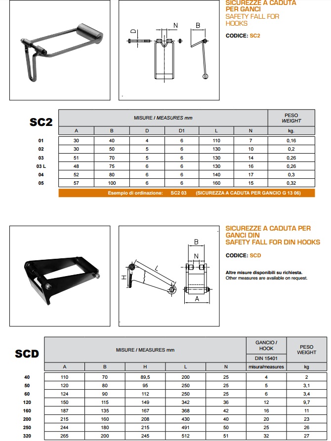 sito SICUREZZE A CADUTA PER GANCI