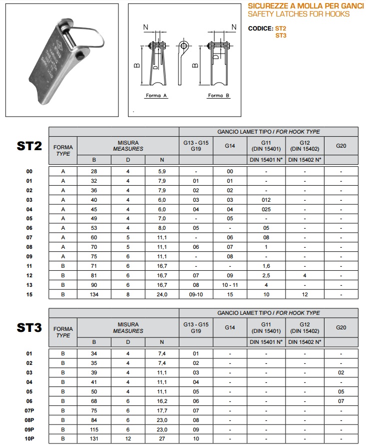 sito SICUREZZE A MOLLA PER GANCI