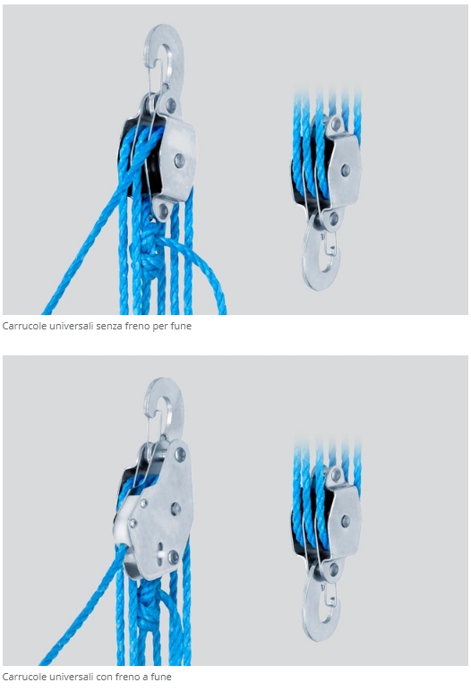 CARRUCOLE UNIVERSALI CON FUNE